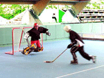Inlinehockey Spiel